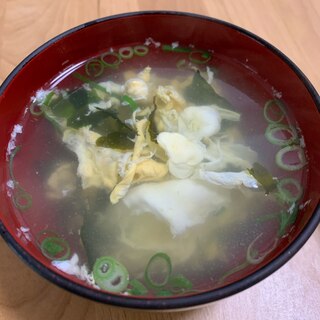 卵とわかめの中華スープ